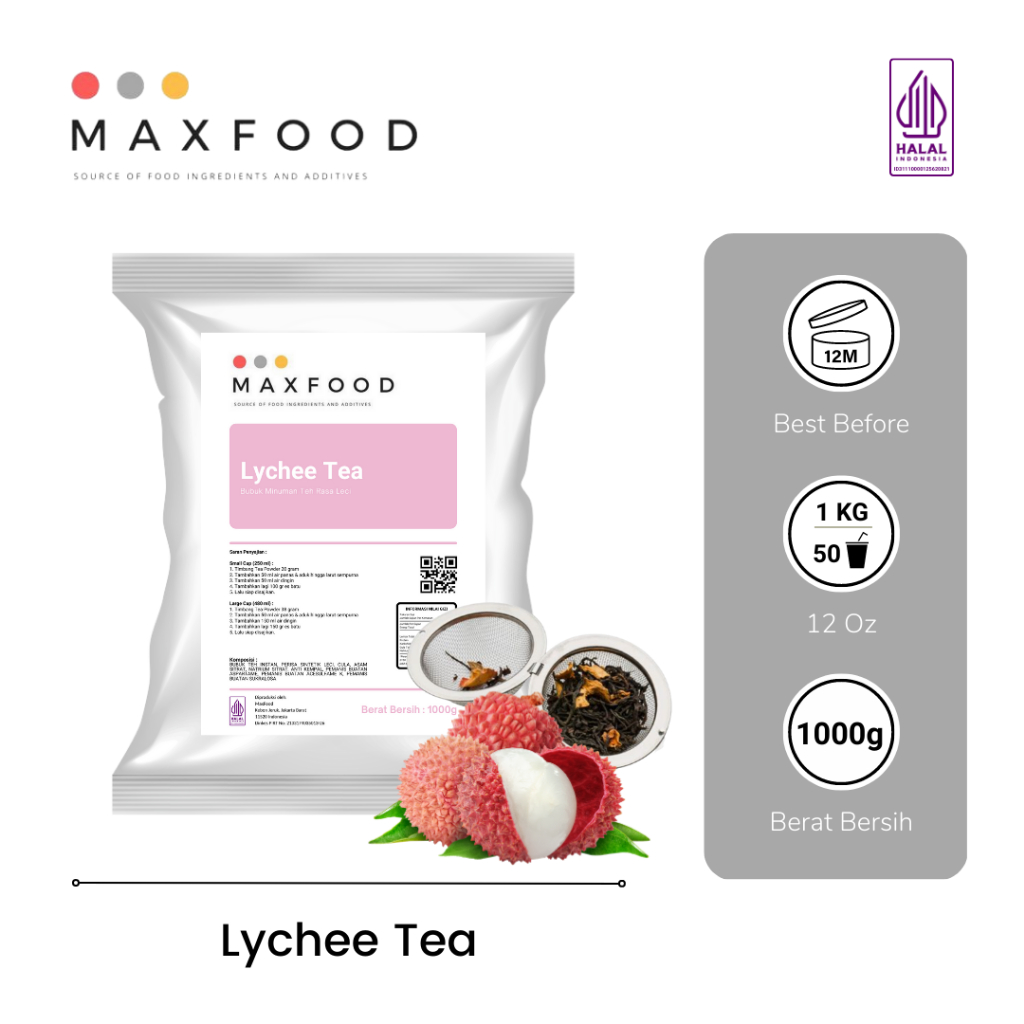 

Lychee Tea/ Teh Leci/ Bubuk Minuman Lychee Tea/ Lychee Tea Powder 1 KG