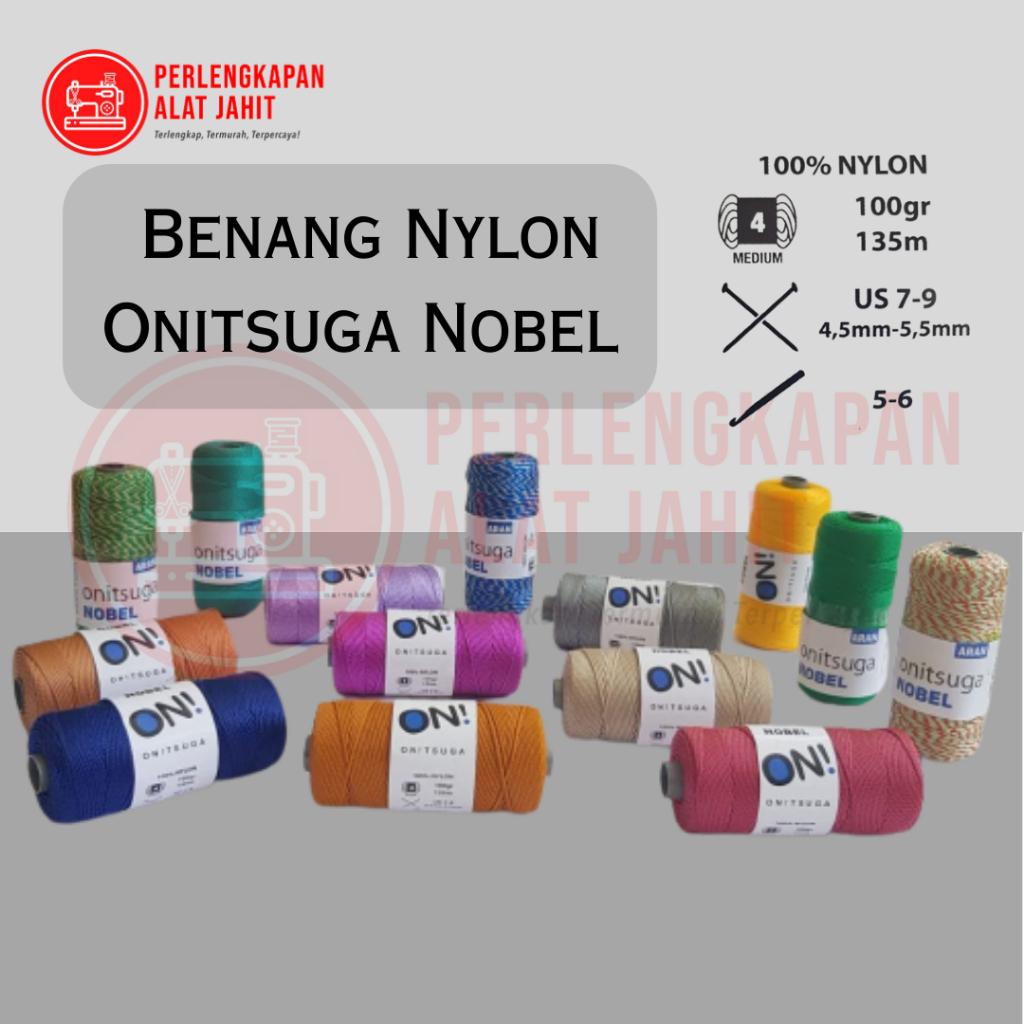 BENANG NILON / NYLON ONITSUGA NOBEL BENANG RAJUT GRADASI