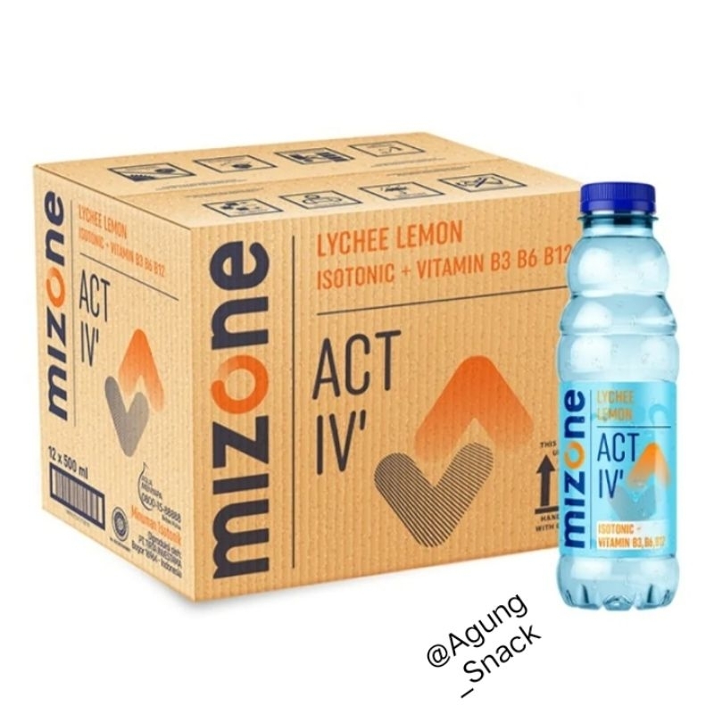 

Mizone | Minuman Isotonic + Vitamin B3 B6 B12 ( 1Dus | 12Btl )@500ml