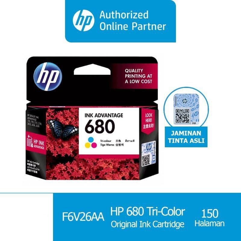 Tinta HP 680  cartridge black atau color original