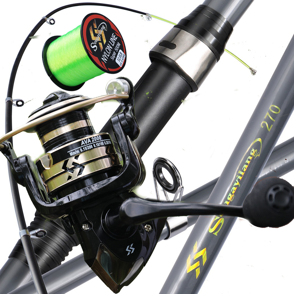 Joran Pancing Set 2.1m 2.4m 2.7m Telescopic Fishing Rod with 2000-4000 Series Fishing Reel Blanks Travel Fishing Pole for Bass Trout Fishing