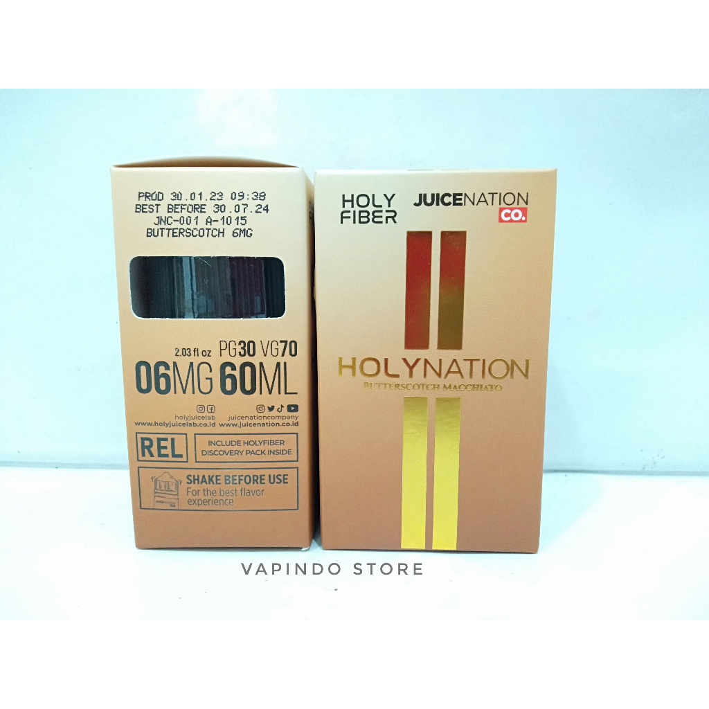 NIC 6MG HOLYNATION BUTTERSCOTCH MACCHIATO 60ML JUICENATION HOLYFIBER