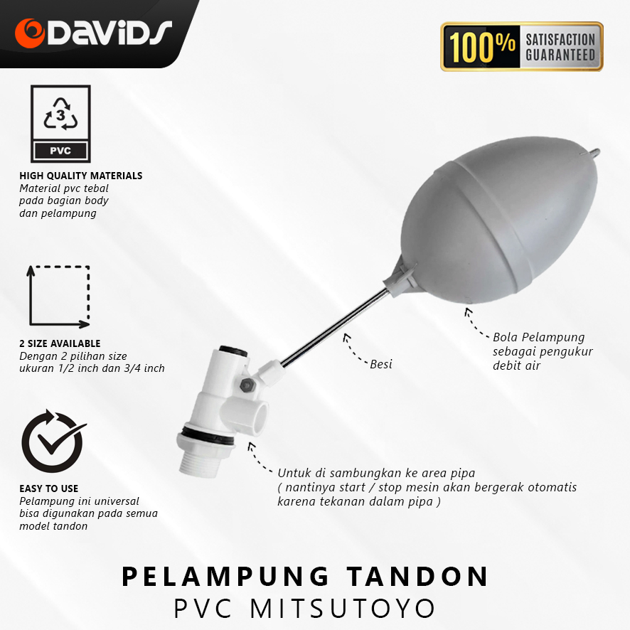 Pelampung Tandon Air Toren Plastik Mitsutoyo