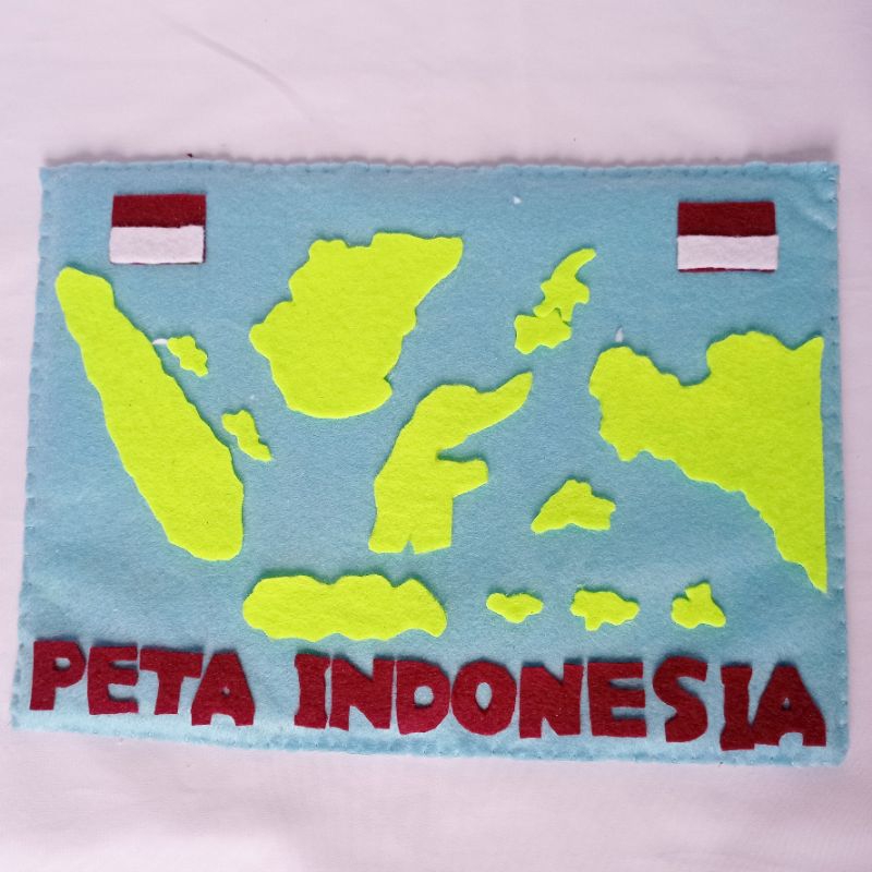 Peta Indonesia Dari Kain Flanel BISA REQUEST