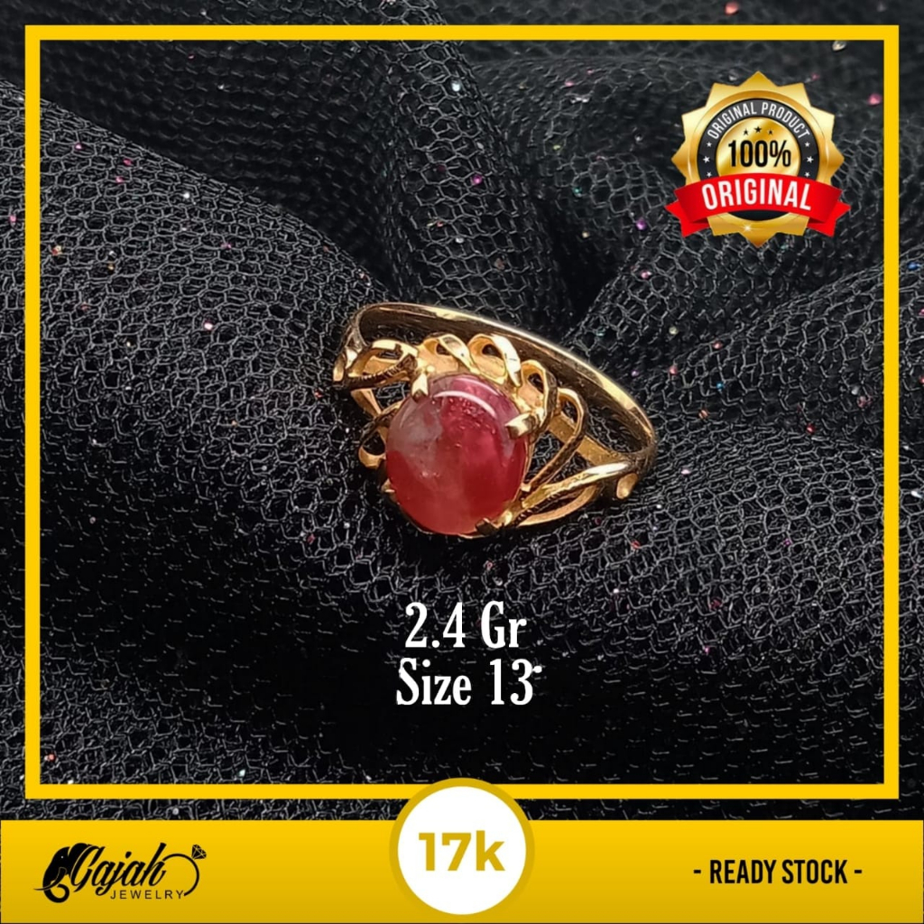 Cincin Emas 17K - 2.4 Gr Kadar 750 - 4614