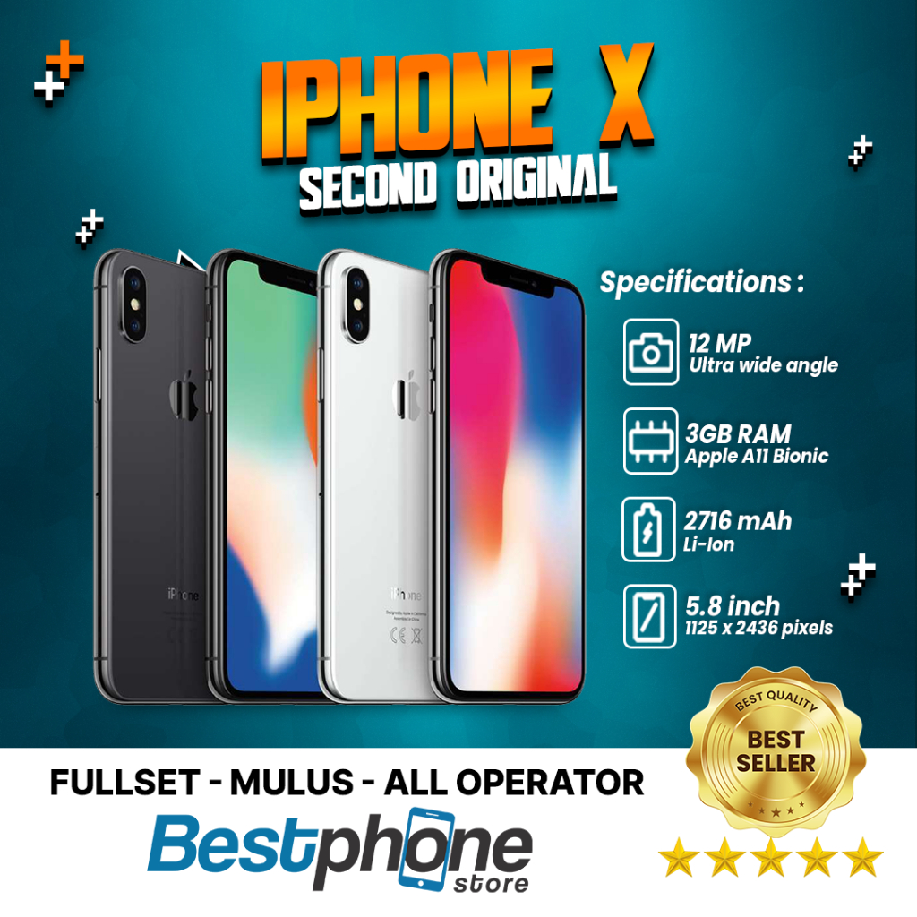 iPhone X 256GB/64GB Second iPhone x Bekas fullset mulus 100% original terawat