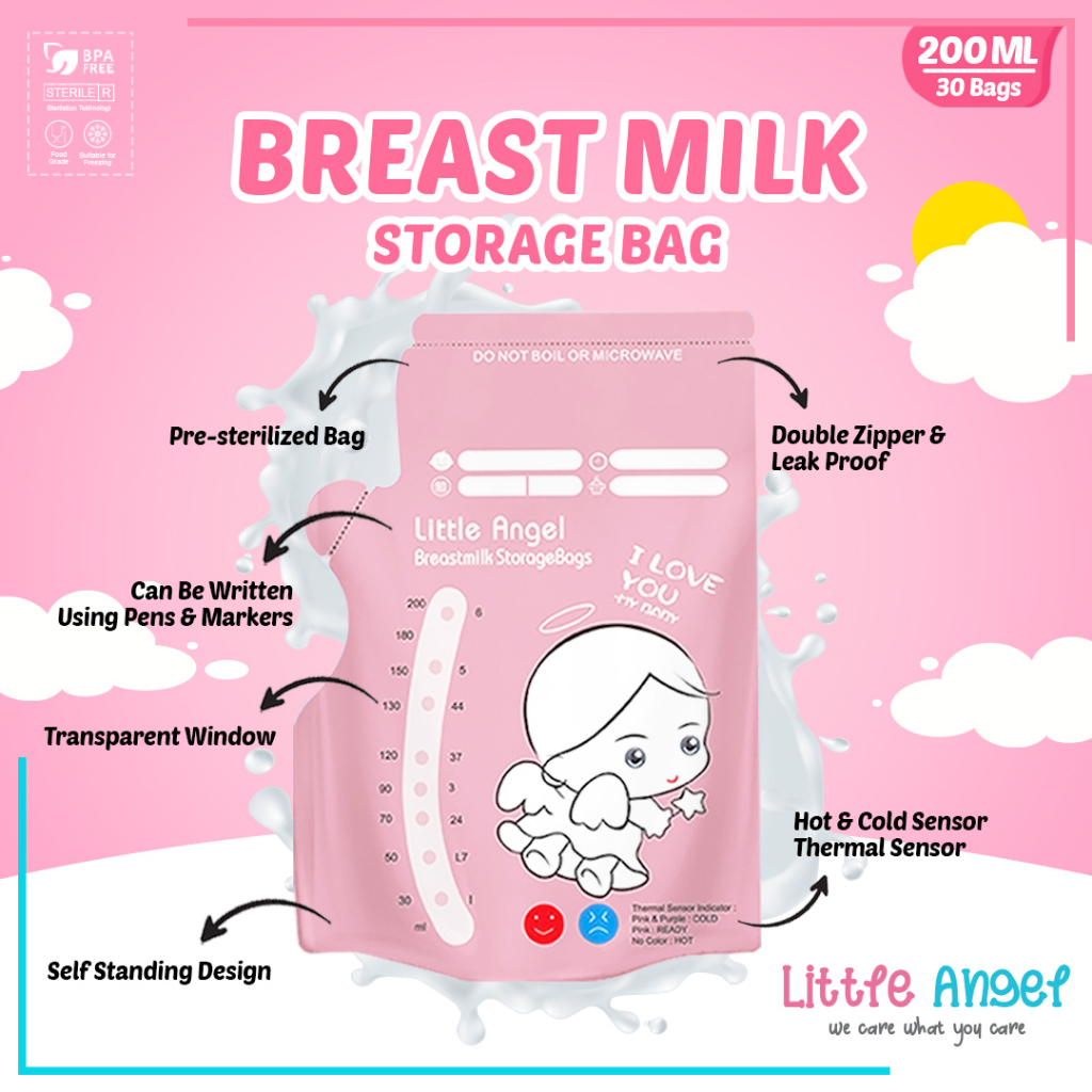 KANTONG ASI SUSU BAYI 120ml BABY BREAST MILK Storage Bag  ASIP 30pcs