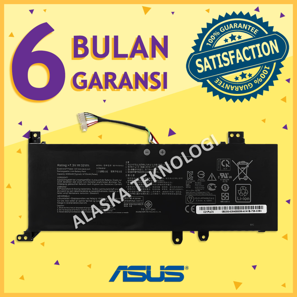 Original Baterai Laptop ASUS VivoBook A409UA A409UA-BV302T A509MA-BQ075 A509UA-EJ069T VivoBook 14 X4