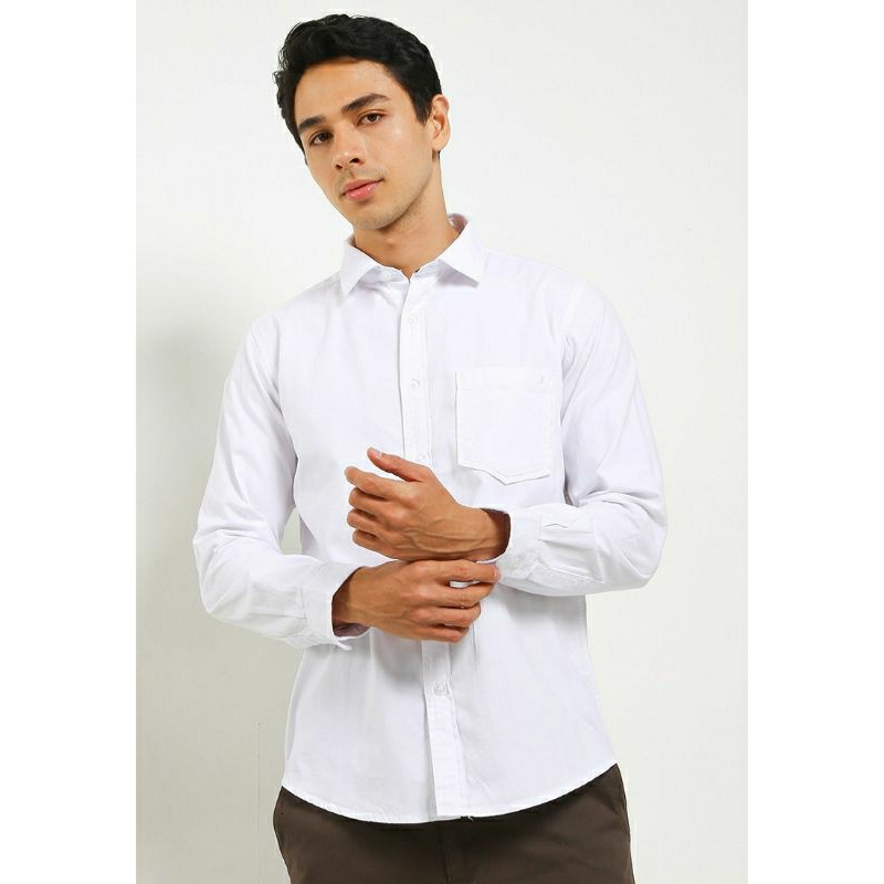 Kll361 KEMEJA LOIS ORIGINAL PRIA TERBARU PUTIH