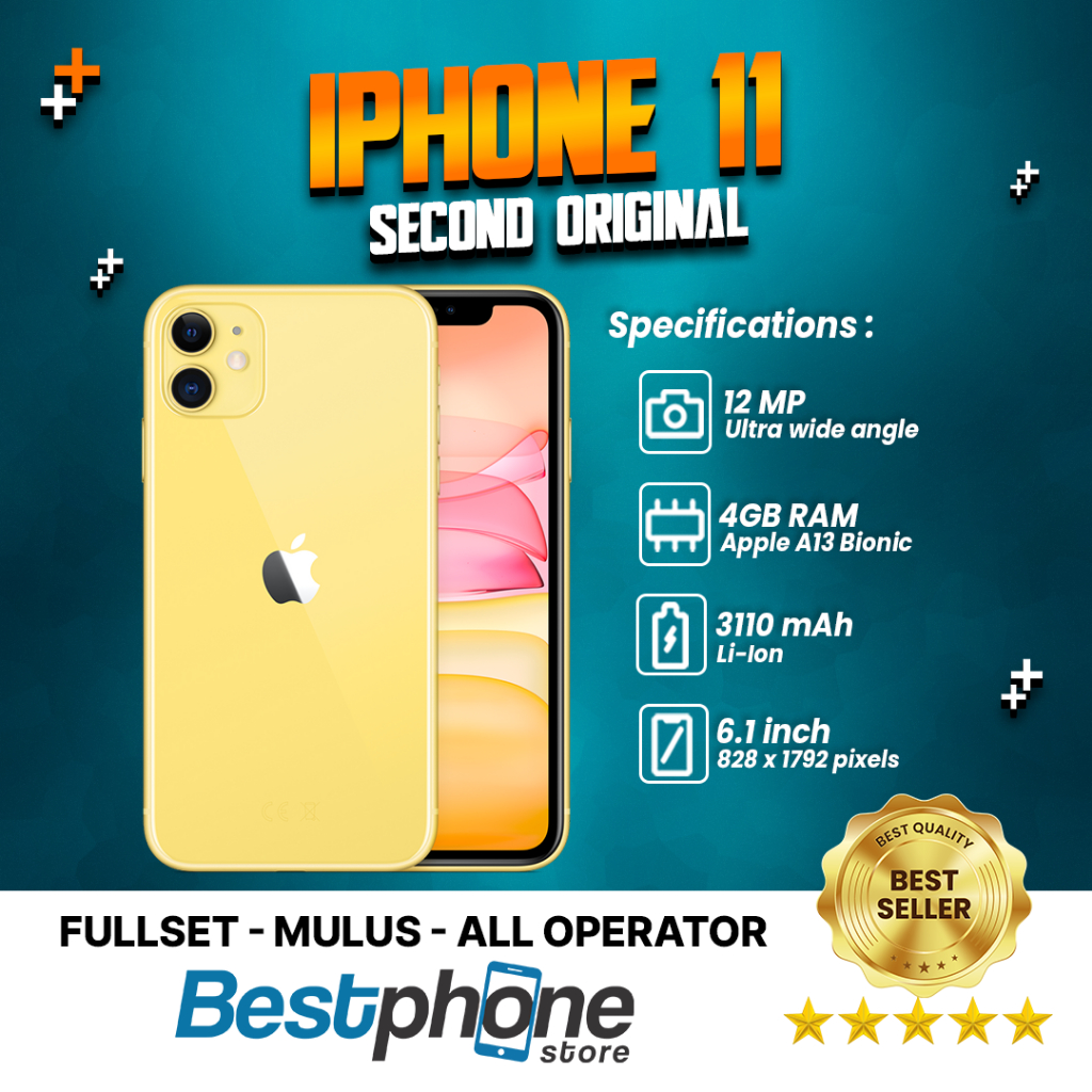 iPhone 11 128Gb/64Gb Second Original 100% | Fullset Mulus | iPhone Bekas