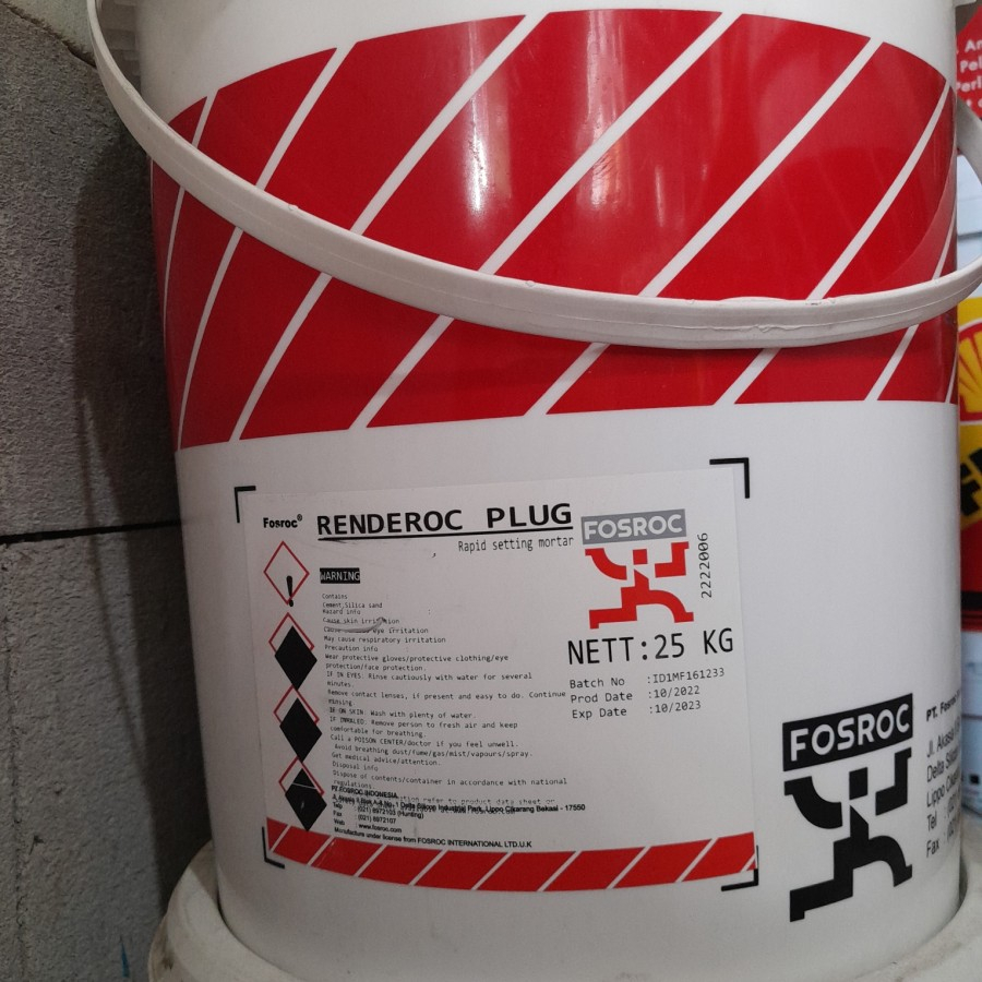 RENDEROC PLUG FOSROC 25kg / FOSROC 25 KG