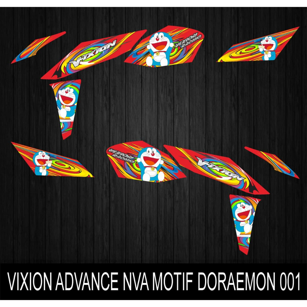 STIKER STRIPING NEW VIXION ADVANCE DORAEMON 001