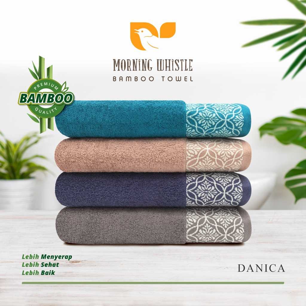 Handuk Morning Whistle Serat Bambu Motif 70x135cm