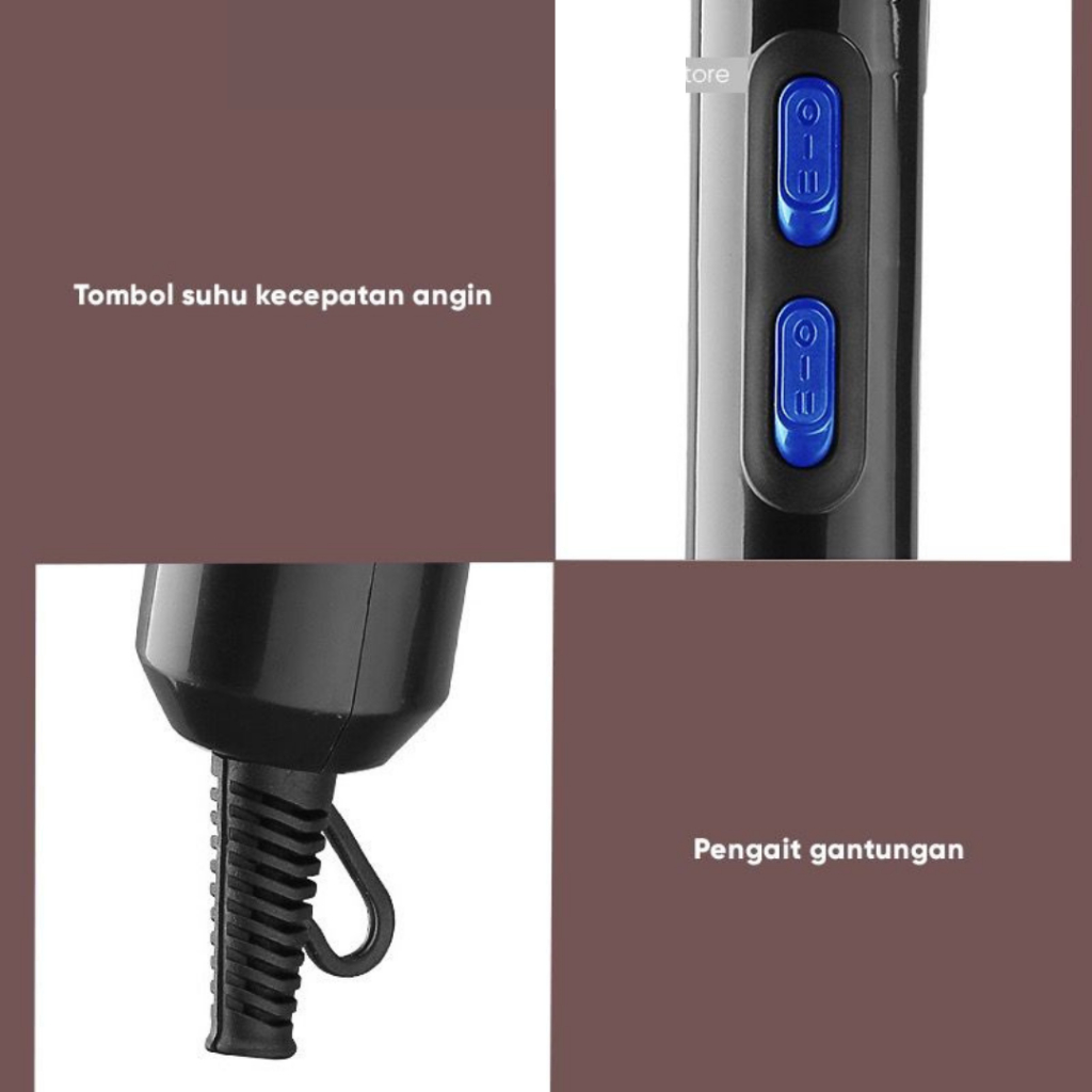 Hair Dryer Alat Pengering Rambut Professional Multifungsi Power 450W Type 281A