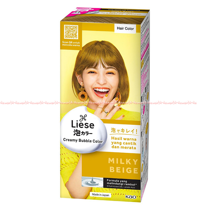 Liese Creamy Bubble Color Berry Pink Milky Beige Mint Ash Hair Color Pewarna Rambut Lisse Design Series Cat Rambut Warna Pink Coklat Susu HIjau Mentol Kao