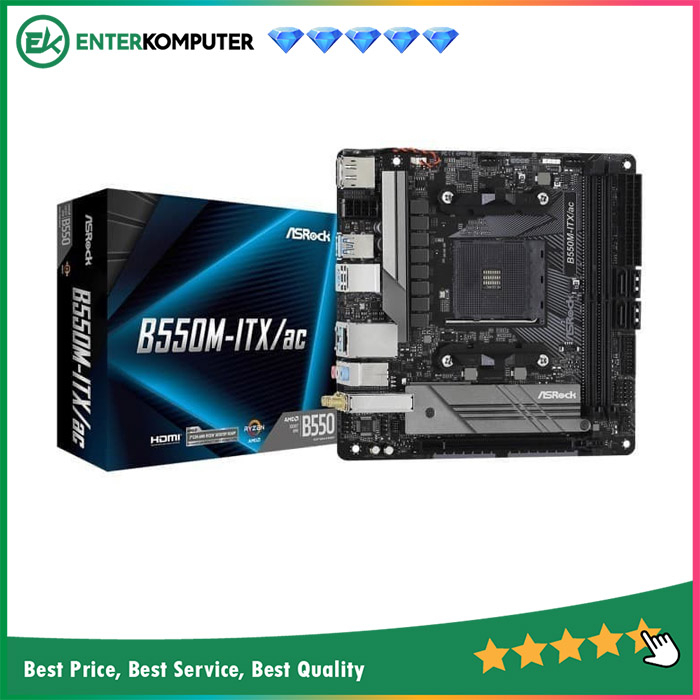 ASRock B550M ITX/AC (AM4, AMD Promontory B550, DDR4, USB3.2, SATA3)