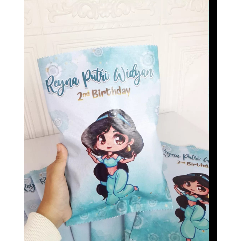 

giant snack jasmine/ giant snack princess jasmine small/ snack bag princess jasmine/ goodiebag princess jasmine/ wadah snack princess jasmine