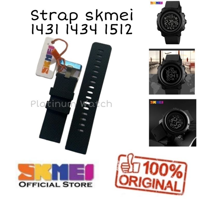 Strap Skmei 1434 skmei 1431 skmei 1512 Tali Jam Tangan skmei sk 1434 sk 1431 sk 1512 Rubber Original