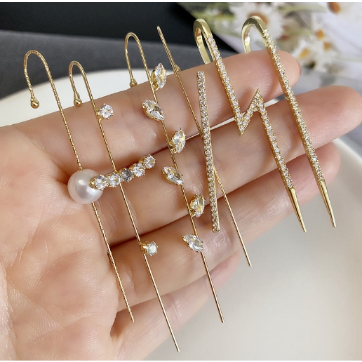 Anting sterling silver hypoallergenic tidak hitam Gaya Korea Untuk Wanita pearsing praktis