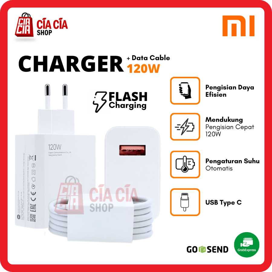 Charger Xiaomi 120W Type C Turbo Charge Hyper Charge 120 Watt