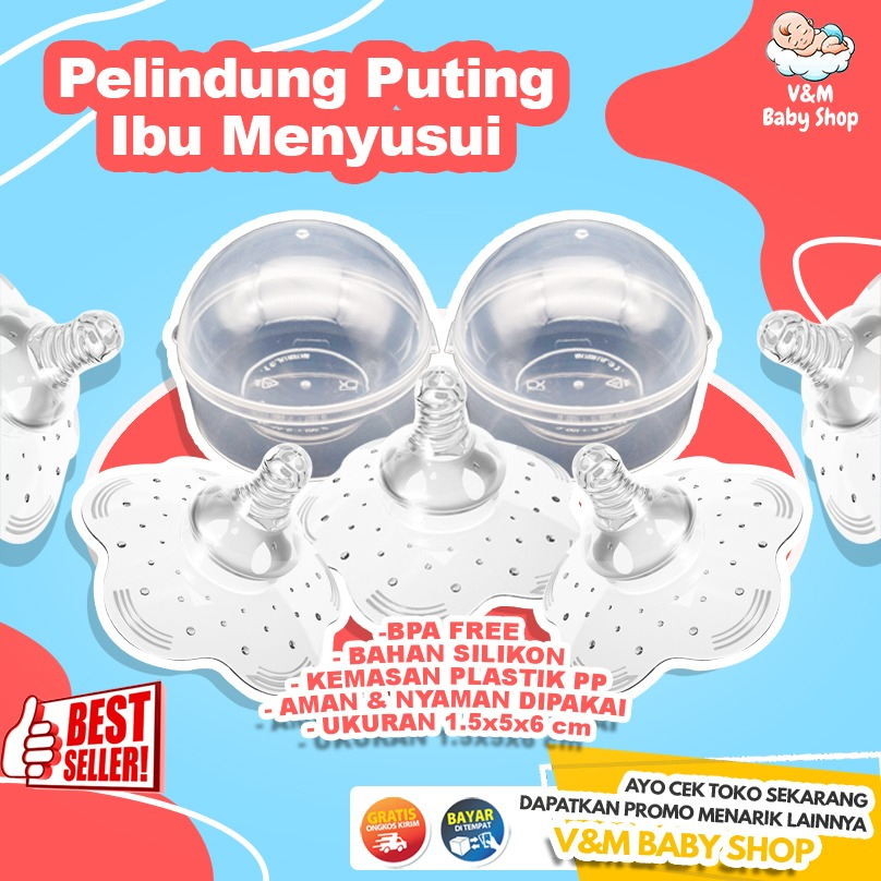 VnM052 | Pelindung Puting Ibu Menyusui / Silicone Nipple Protectors Feeding Mothers Shields