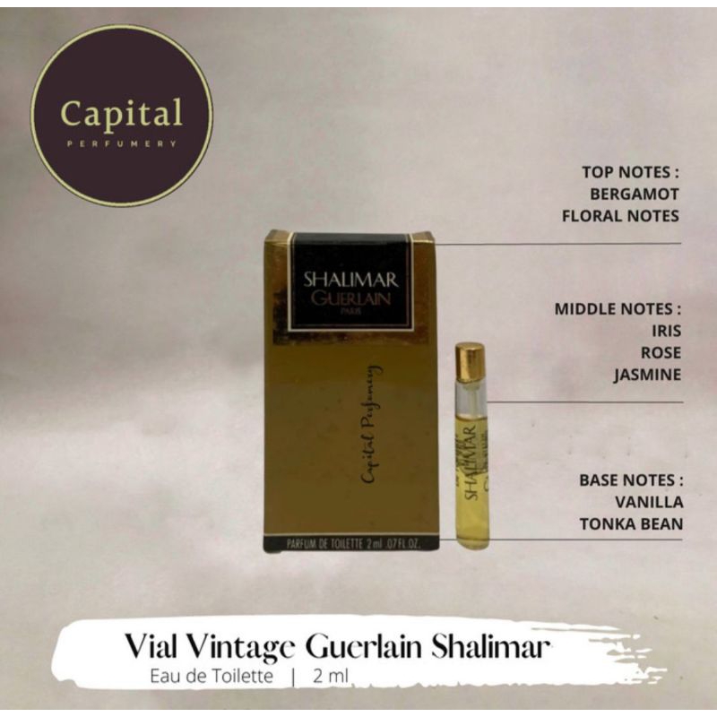 Parfum Original Vintage Shalimar Parfum de Toilette 2 ml Vial