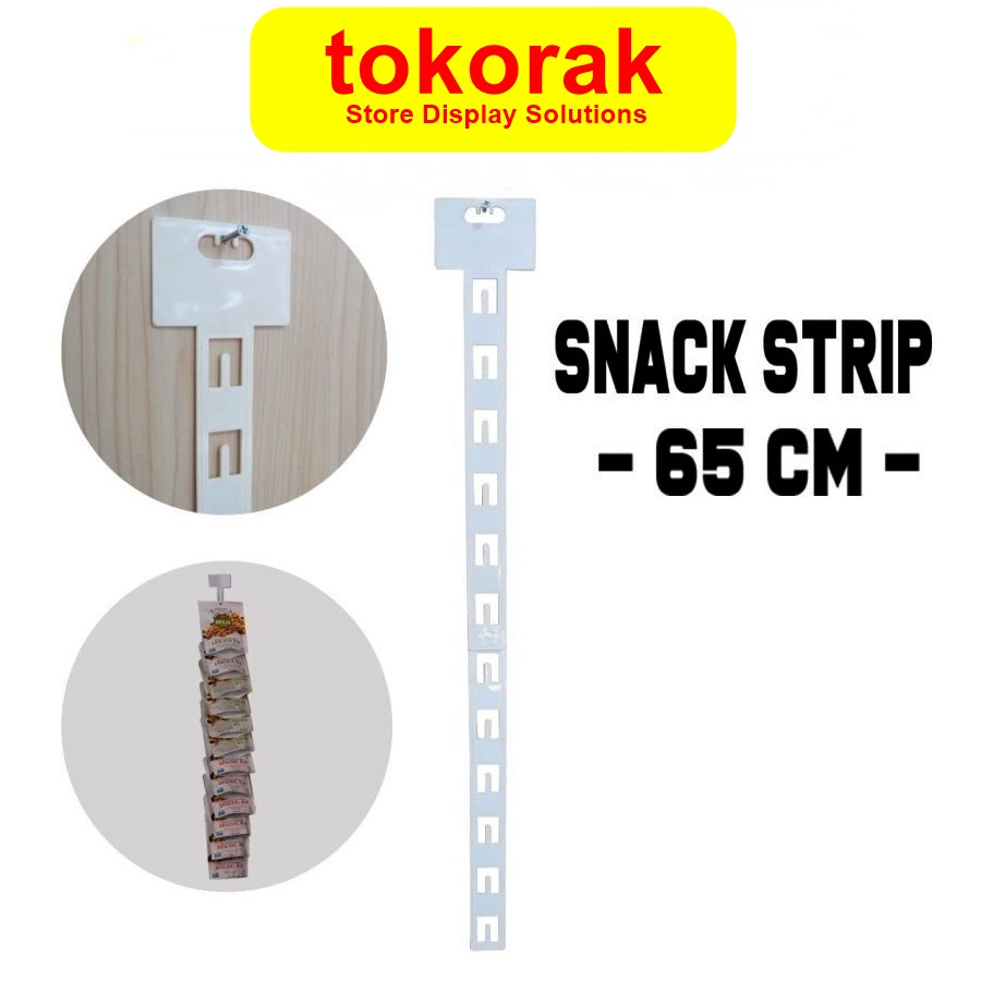 CLIP SNACK STRIP DISPLAY MAKANAN RINGAN PERMEN KERUPUK CHIKI PER PCS ANDDISPLAY