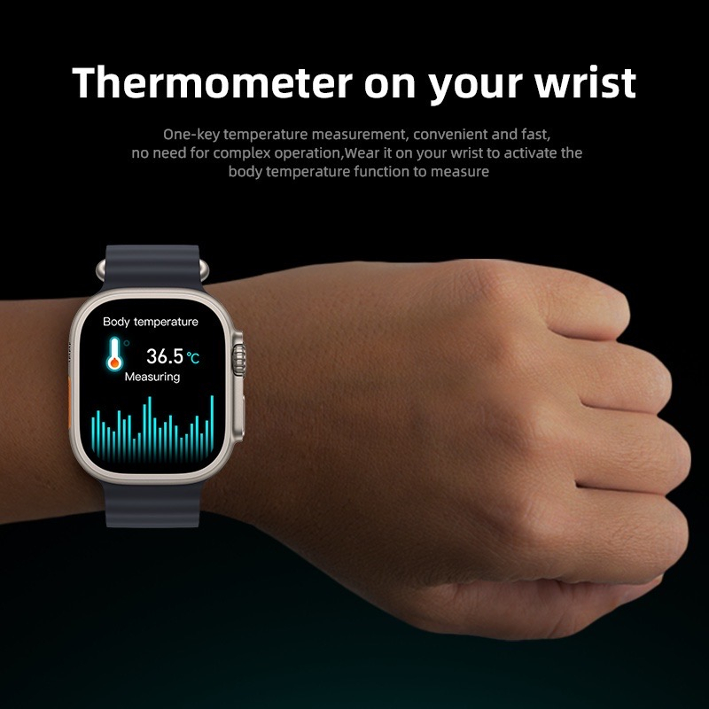 Smart Watch S8 ULTRA 49mm Bluetooth Smartwatch Full Touch Screen Phone Call IP68 Waterproof Titanium NFC-Full Touch Screen Wireless