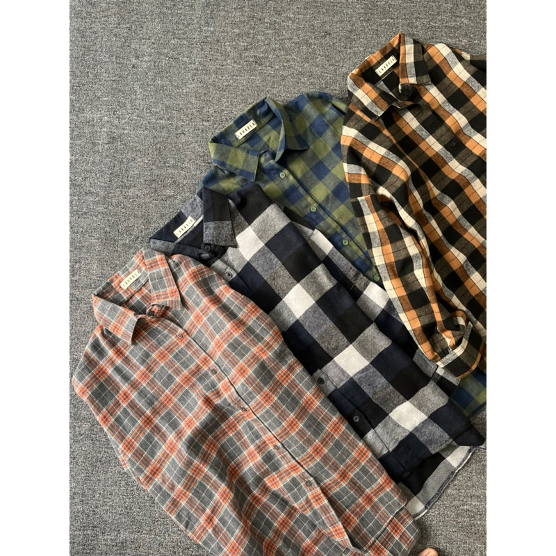 GIA FLANNEL OVERSIZE LAVVELA KEMEJA FLANNEL TARTAN PLAID