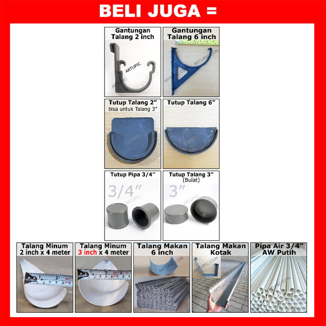 Pipa Air Kotak Square Pipa Nipple Minum Ayam Ternak 4 m 22,6mm PVC Square Pipe Tebal Kuat Kandang Hewan Ternak Ayam Petelur Broiler