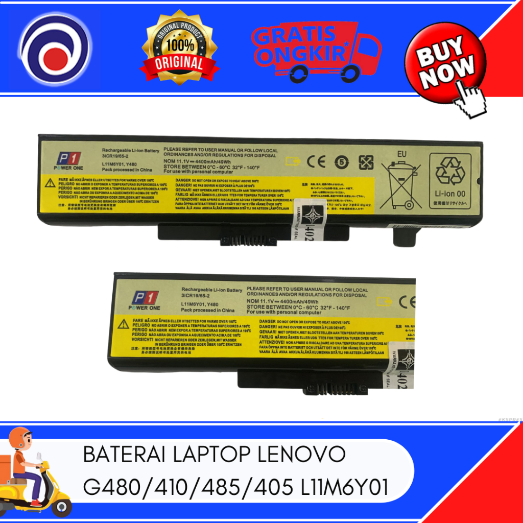 BATERAI LAPTOP LENOVO G480/410/485/405 L11M6Y01