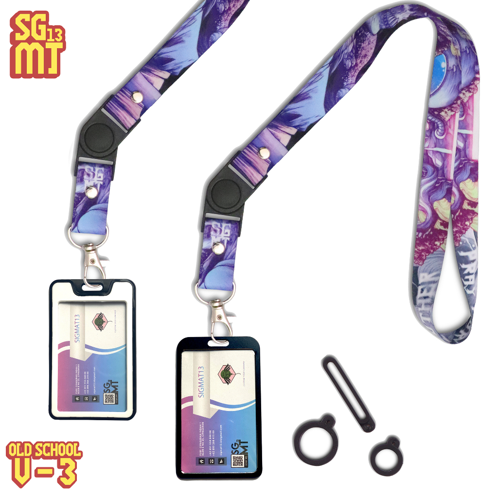 Lanyard ID Card Holder Name Tag HP Lanyard Full Printing FREE 3 Pcs Oring Old School V3