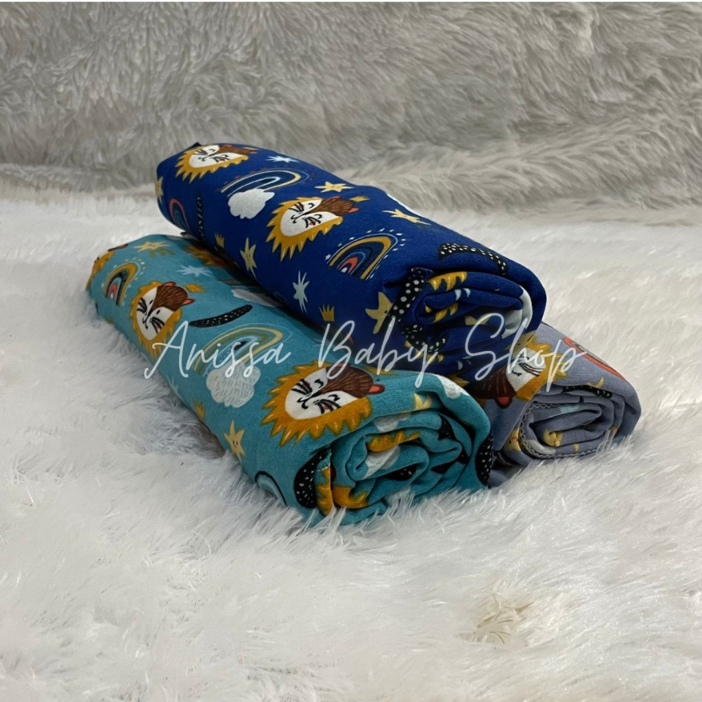 Bedong bayi seri printing motif cat Isi 3pcs