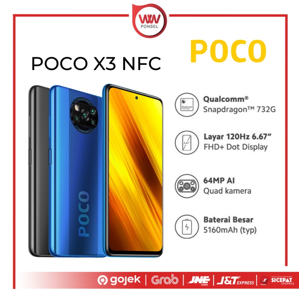 Hp Xiaomi Poco X3 NFC Ram 6GB Internal 64GB Garansi Resmi