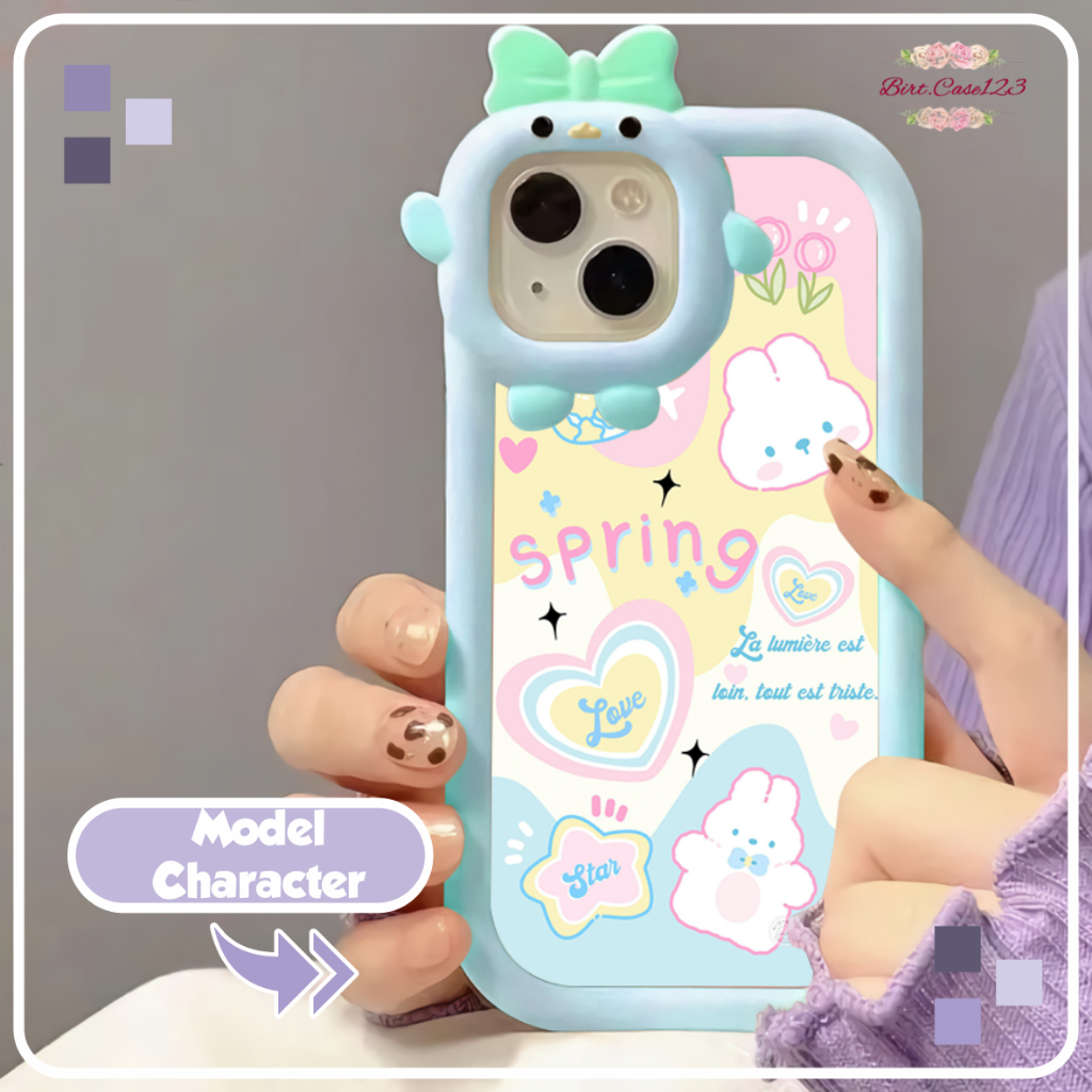 CUSTOM SOFTCASE PITACU FRAME KARAKTER CUSTOM SPRING FOR IPHONE 6 7 8 6+ 7+ 8+ X XS XR XS MAX 11 12 13 14 PRO MAX BC7462