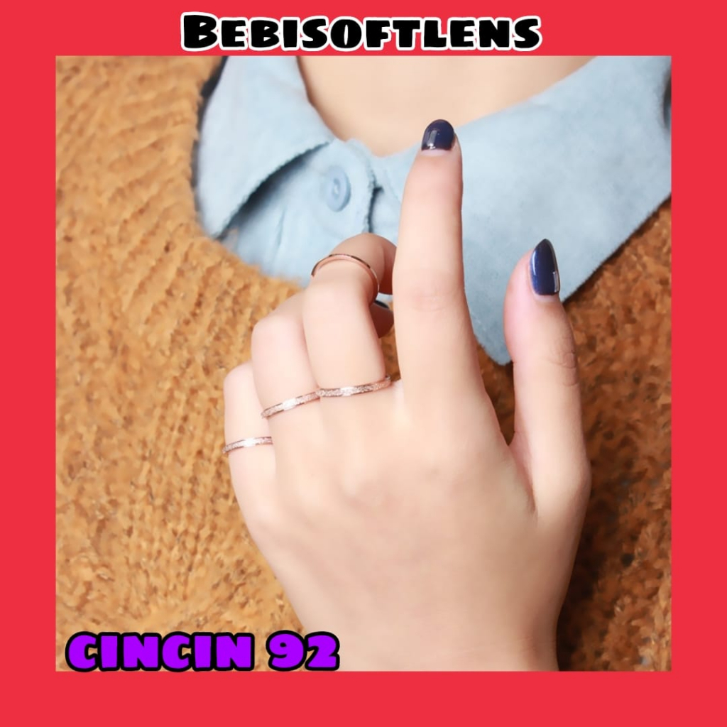 Cincin 92 Fashion wanita Cincin Unik Lucu Keren Elegant Minimalis / BB