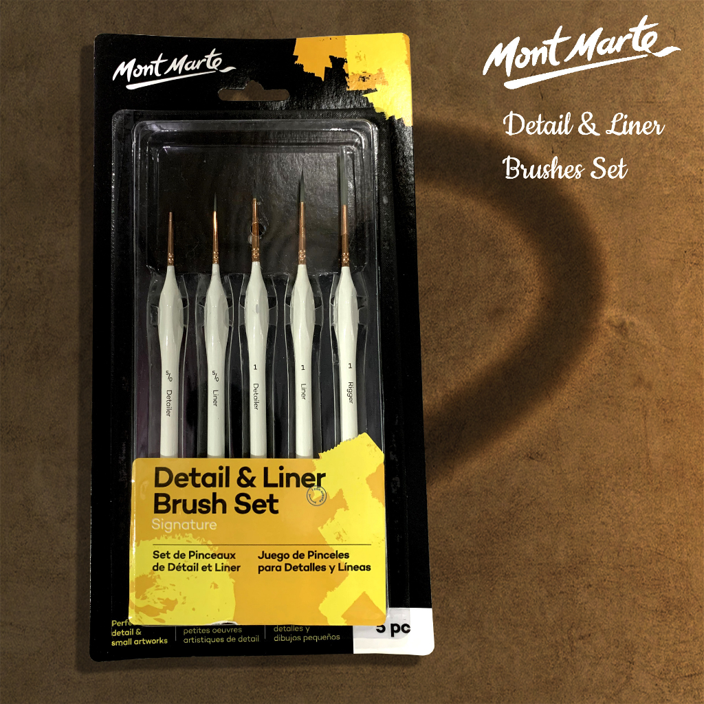 

Mont Marte Detail & Liner Brush Set / Kuas Detail / Kuas Liner