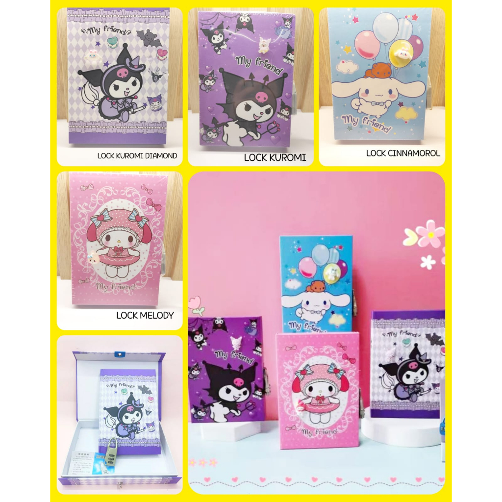 

GJ - DIARY LOCK SANRIO CINAMMOROL | DIARY KUNCI SANRIO KUROMI | NOTEBOOK KUNCI MY MELODY | DIARI KUNCI | KADO ULANG TAHUN | DIARY HARDCOVER