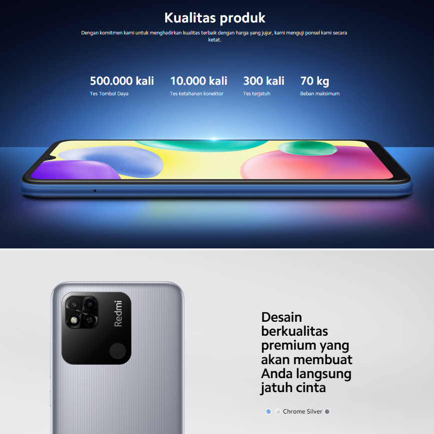 HP Xiaomi Redmi 10A Ram 6/128GB Smartphone 4G GSM 6.53 inches Dual SIM 5MP+13MP Handphone Indonesia