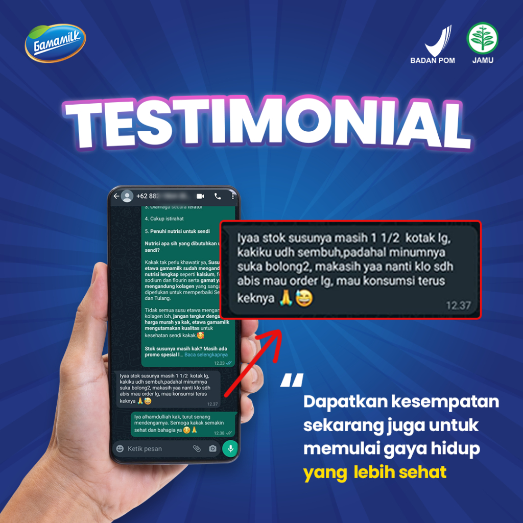 GAMAMILK SUSU ETAWA PREMIUM CEGAH OSTEOPHOROSIS DAN RADANG SENDI