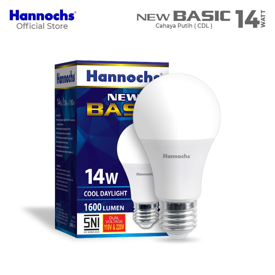 Lampu Led Hannochs Basic 14 Watt Cahaya Putih