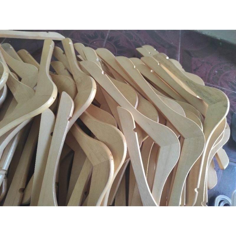 HANGER KAYU DEWASA  SUPER TEBAL | HANGER GANTUNGAN BAJU  (WOOD )