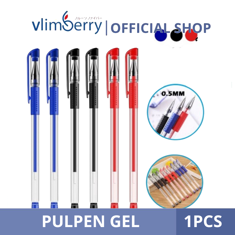 

Pulpen Gel Ink Pen 0.5mm 3 Warna Pulpen Sekolah Anak Pena Tinta Gel Standart Bullet