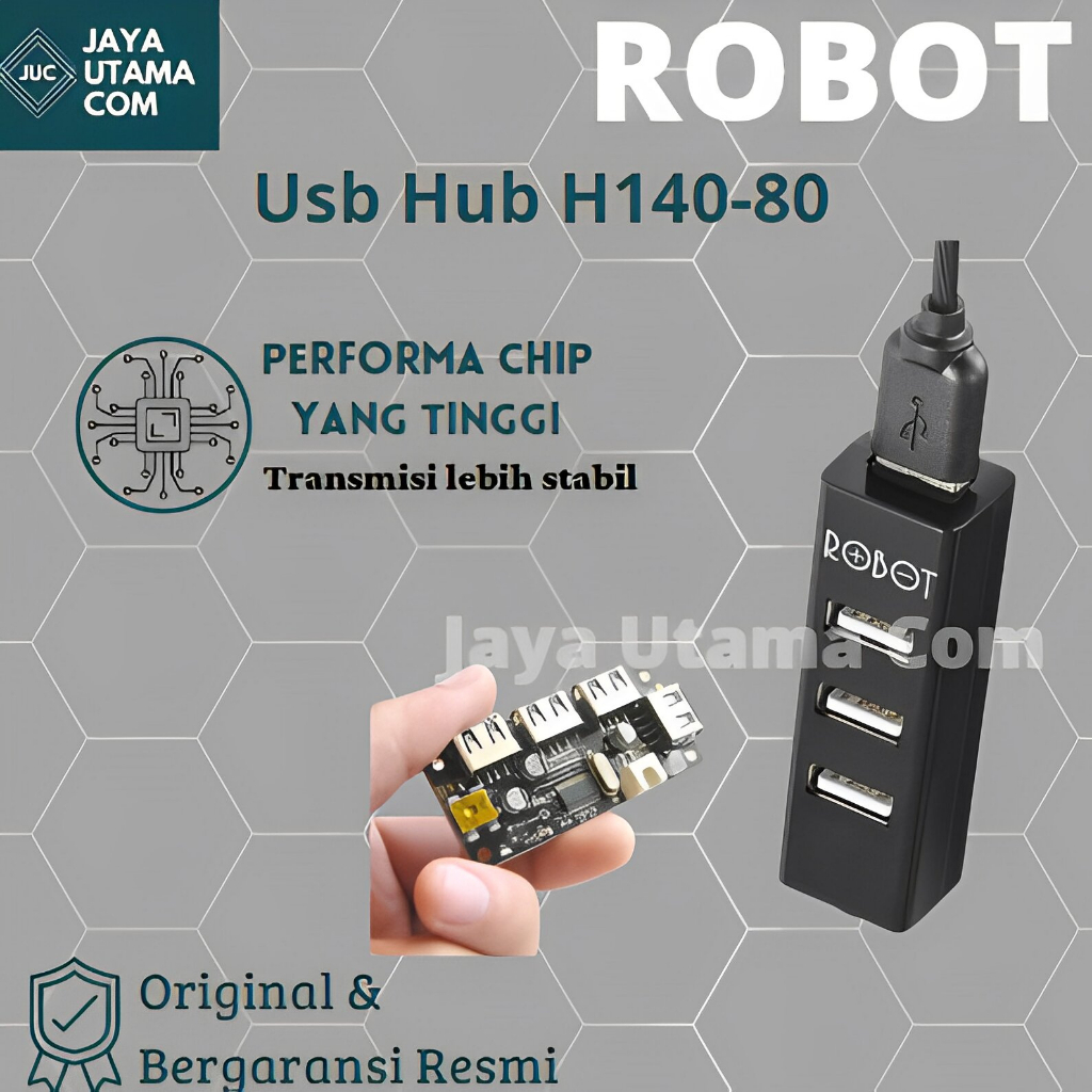 ROBOT 4 Port USB HUB H140-80 (Panjang Kabel 80cm) Original