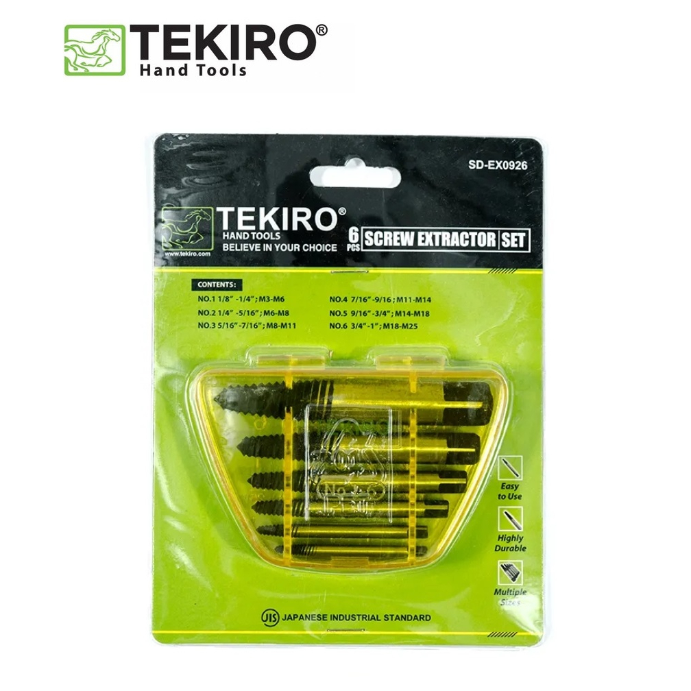 Tekiro Screwdriver Extractor Set / Tap Balik 6 pc Murah / Tap Balik Set 6 Pcs