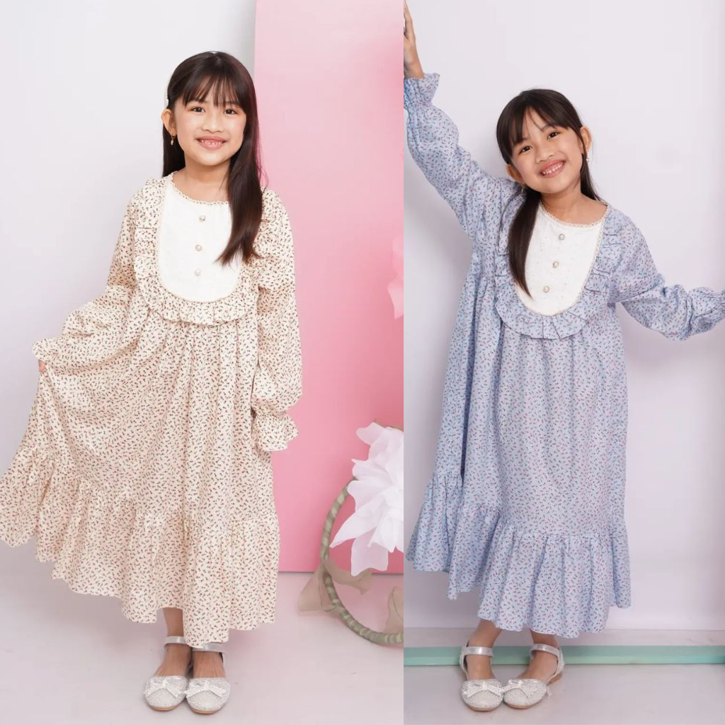 ANNA DRESS / Dress Raya Series / Gamis Anak Perempuan