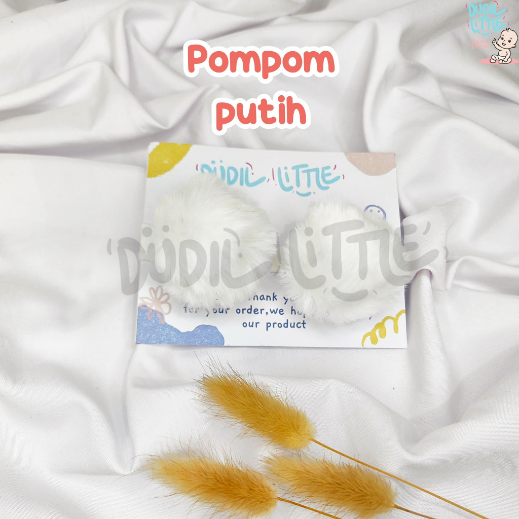 Big Pom Pom Headband/ Bandana Bayi / Newborn Headband Nylon Baby / Pita Bayi dan Anak /