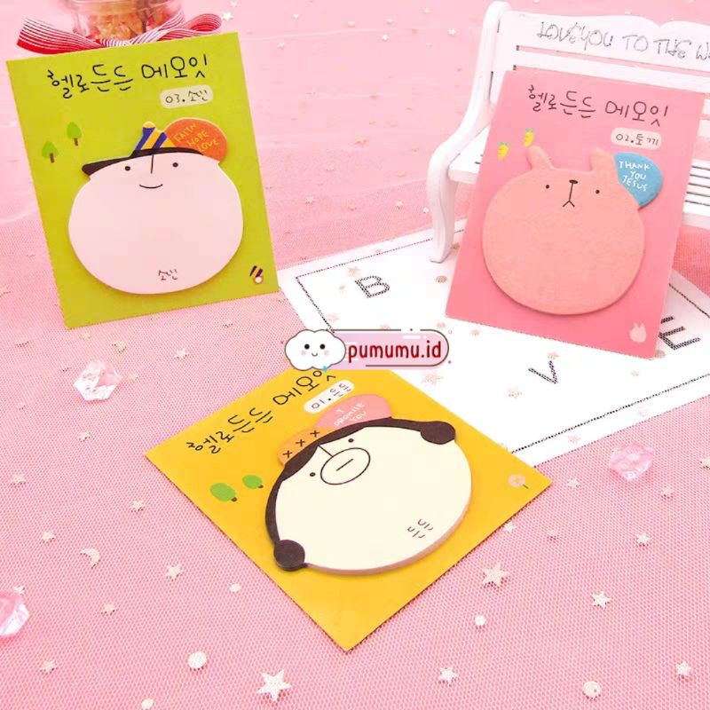 

[PUMUMU] SN21 Sticky note / Kertas Memo Tempel Model Tulisan Korea / memo tempel / Stiky Note / Memo Pad / NotePad / Sticky Notes