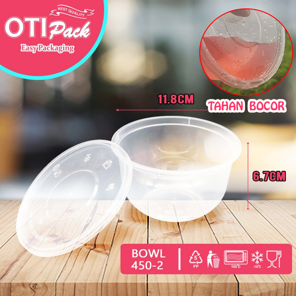 Thinwall Otipack Bowl 45OML/ Thinwall 450-2 Bulat/ Mangkok OTB.450-2 25PC