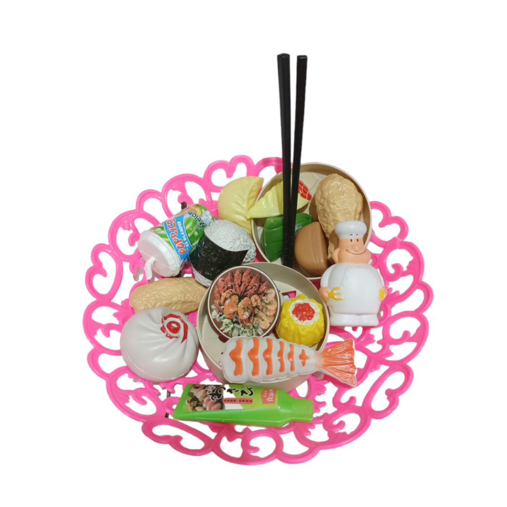 mainan DIMSUM PLAYFOOD SET Kitchen MASAKAN SUSHI SS 1982 /mainan masak masakan /mainan anak cewek cowok 1 2 3 4 5 6 7 thn